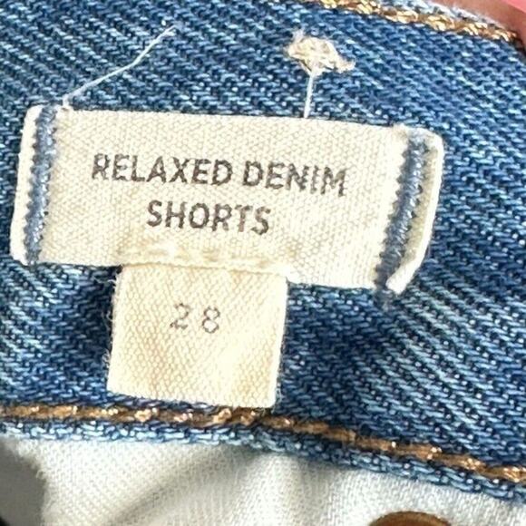 Madewell Relaxed Denim Shorts Button Fly Women's 28‎ Blue Distressed - Picture 5 of 7